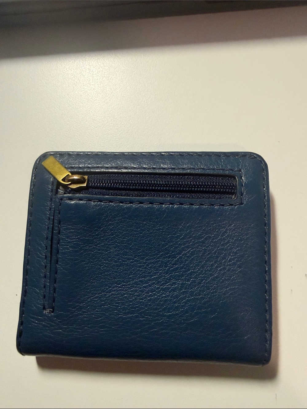 Fossil Blue Leather Bifold Wallet - Picture 2 of 6